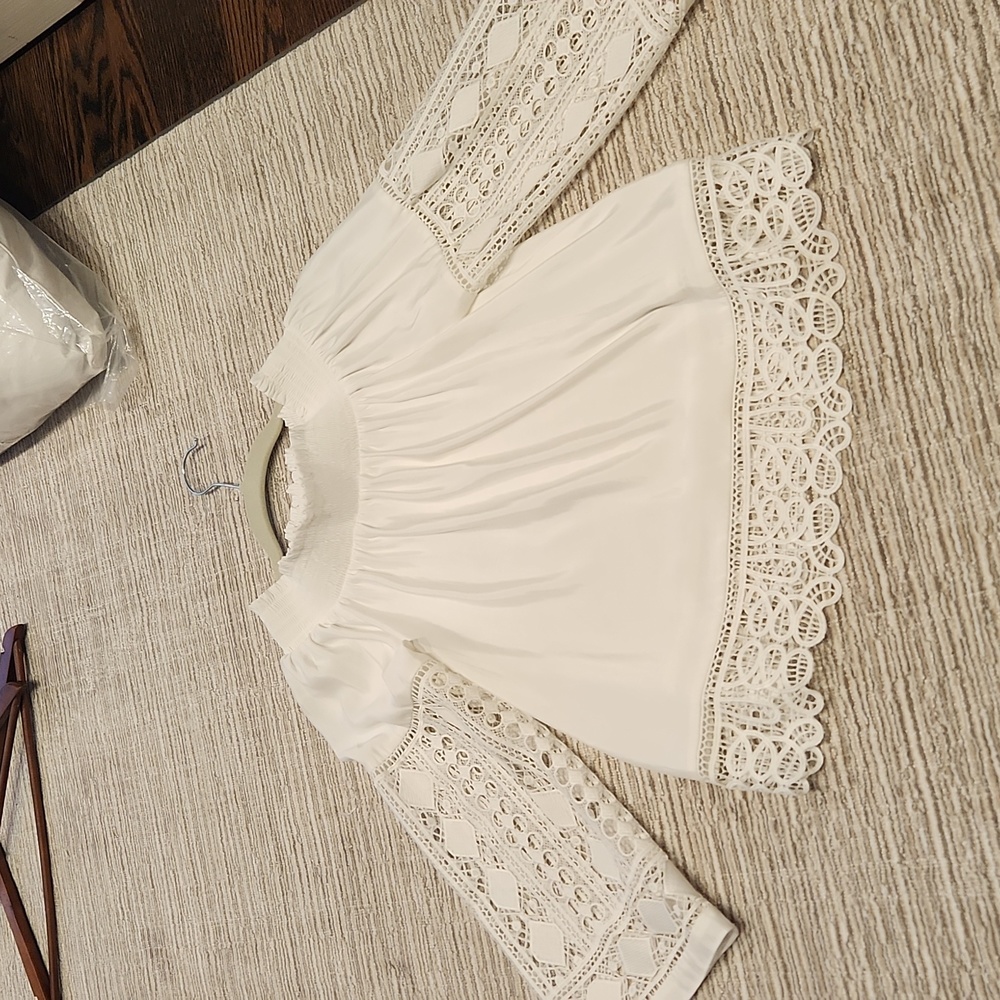 Ramy Brook white off shoulder blouse size small